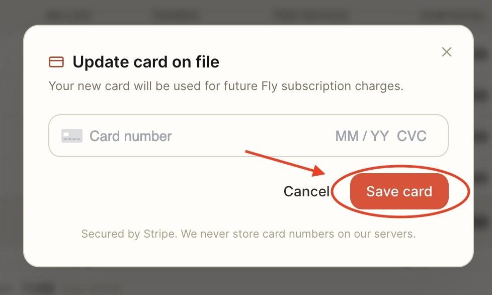 Once done, press ‘Save card’.