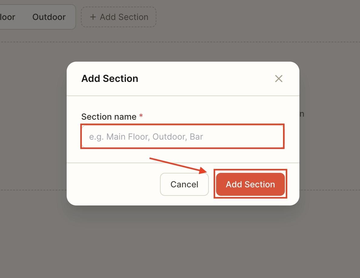 Then press ‘Add section’.