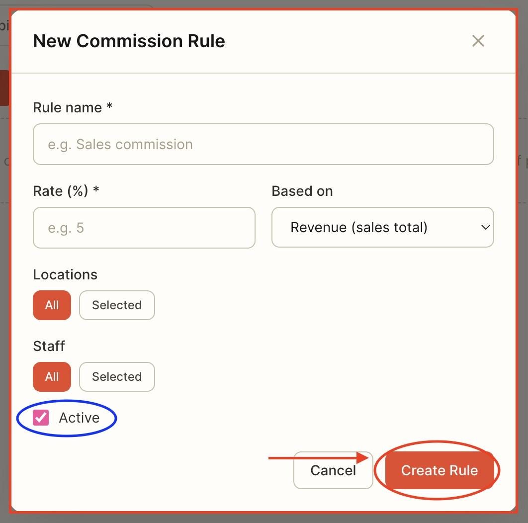 Press ‘Create Rule’ to save it.