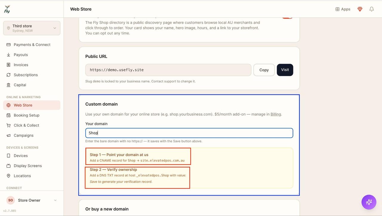 Follow the next steps with the appropriate DNS provider