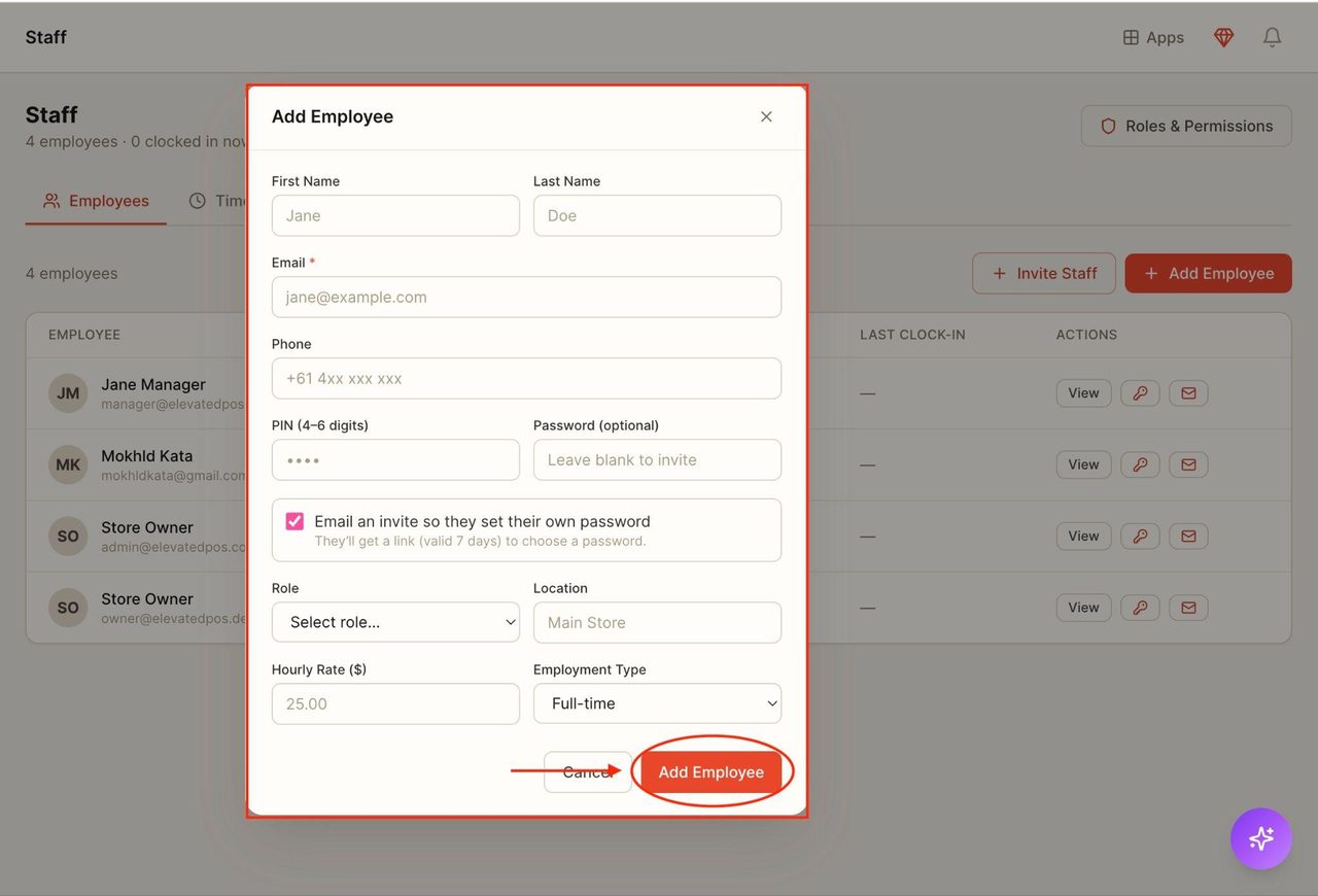 Fill in the details, then press ‘Save’ to save the details.