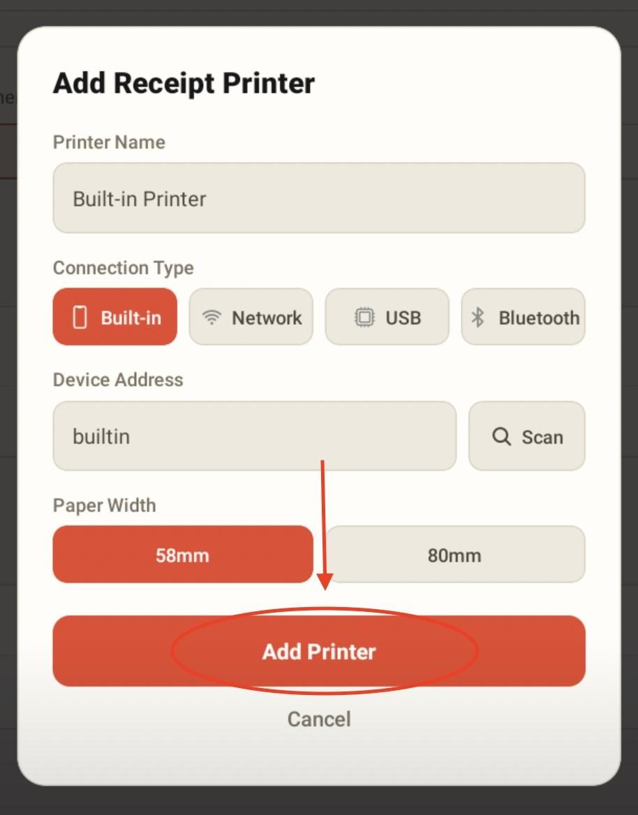 Press ‘Add Printer’.