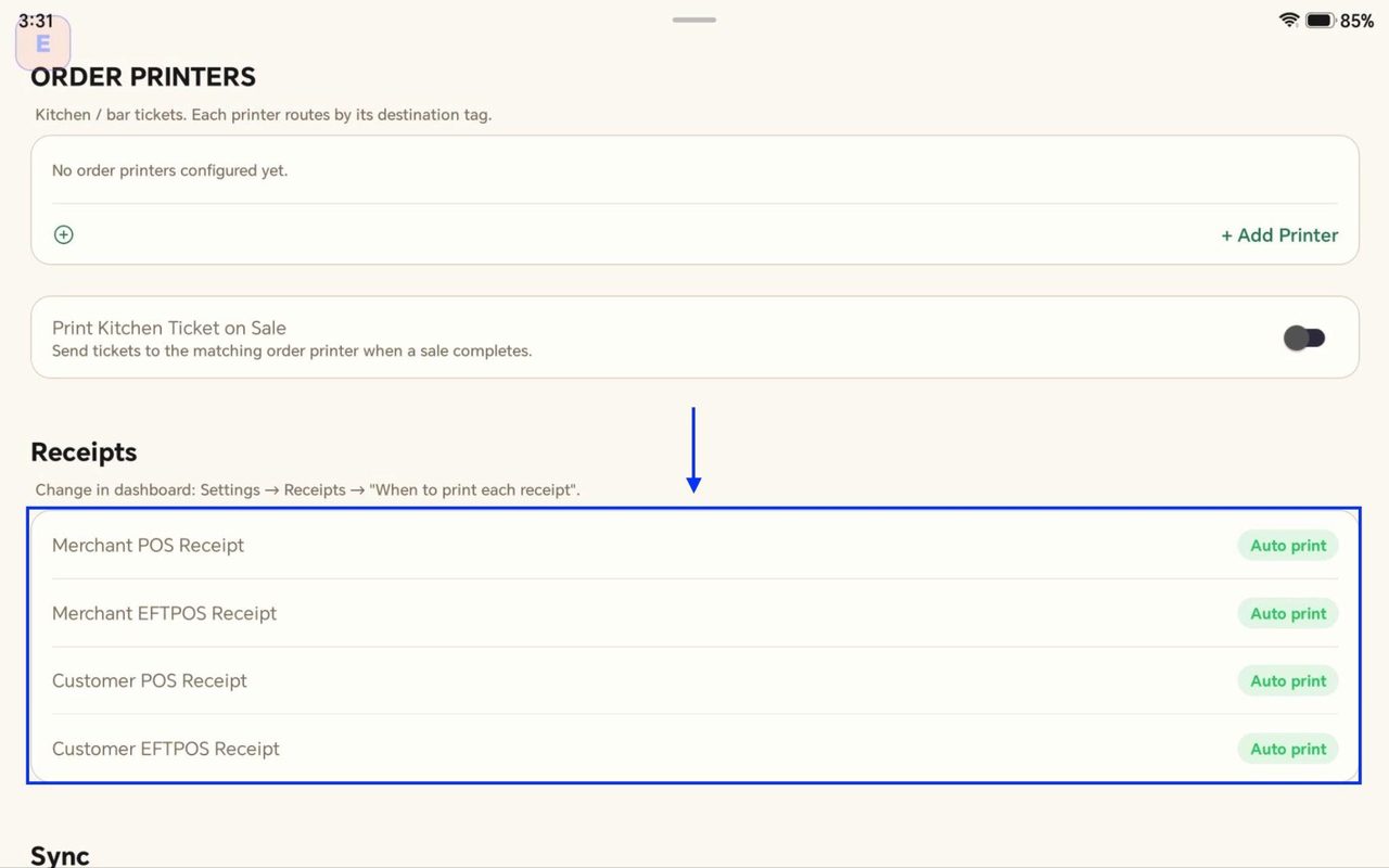 These settings can be changed in the dashboard.