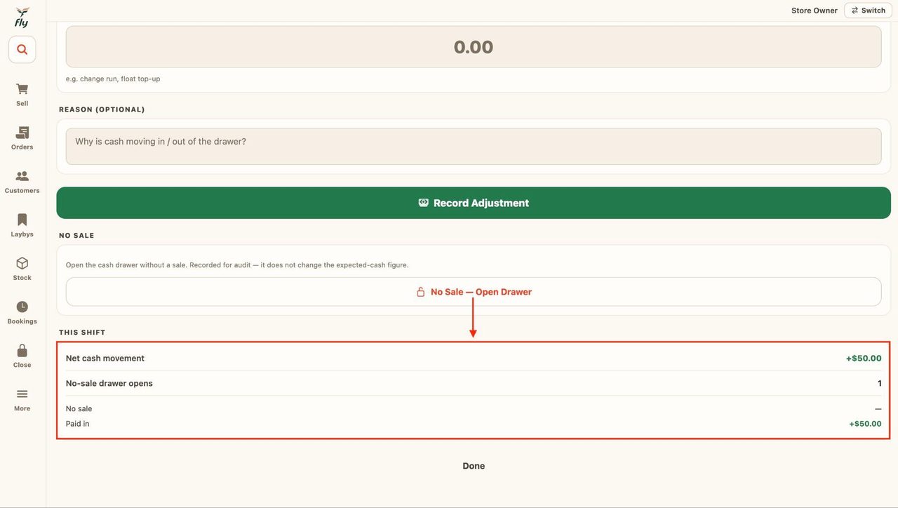 The space below will provide the shift’s summary of information.
