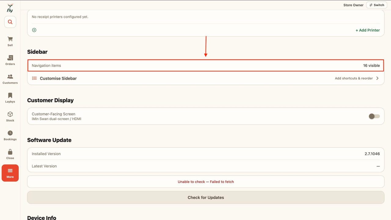 This shows you the number of items visible.