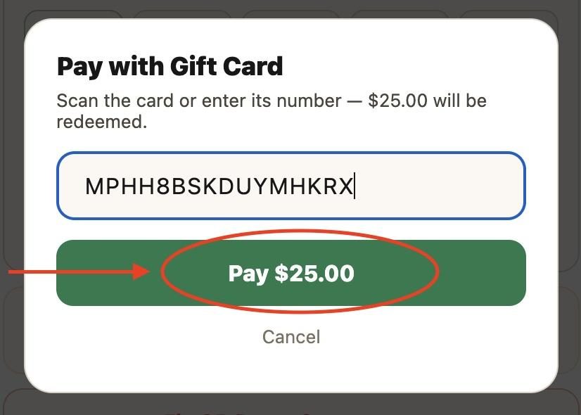 Press ‘Pay’.
