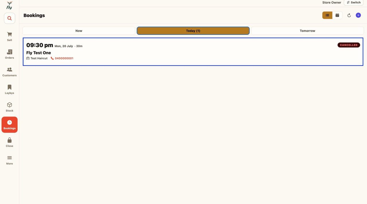 3. Scheduled appointment will appear as follows: