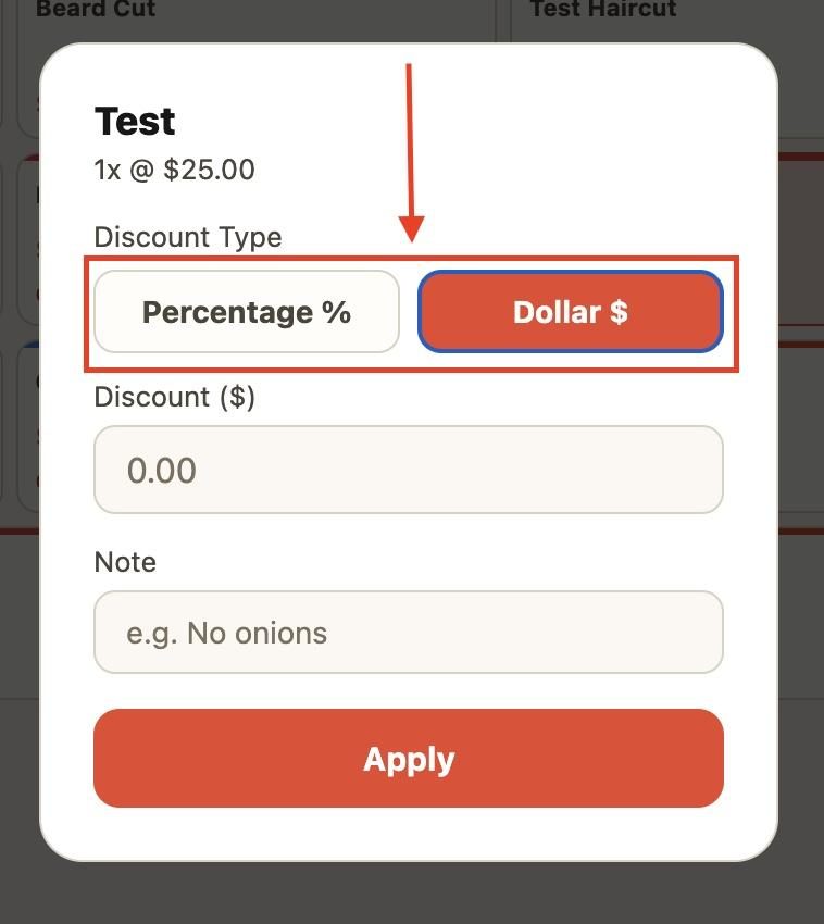 Select if it is a percentage discount or a fixed amount.