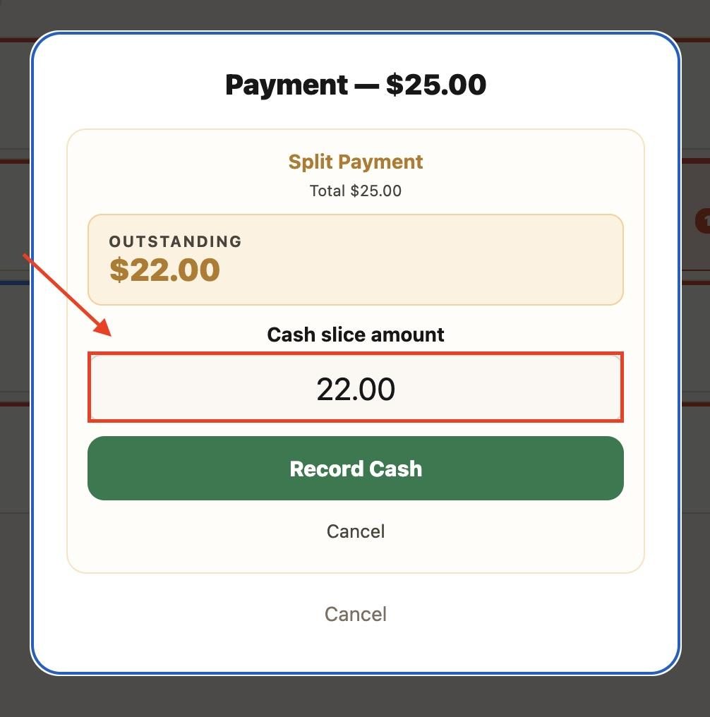Enter the amount.