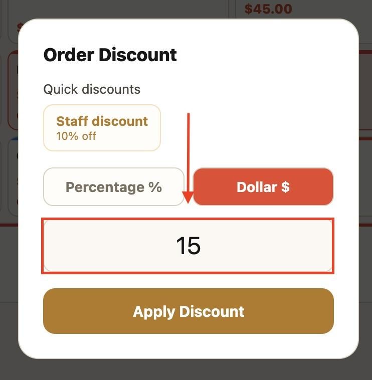 Enter the desired number.