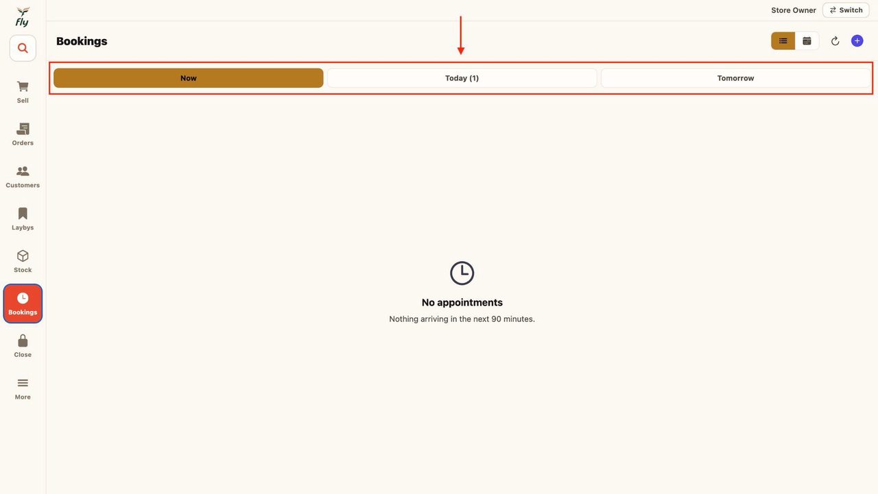 2. Use the top bar to scroll through the time periods.